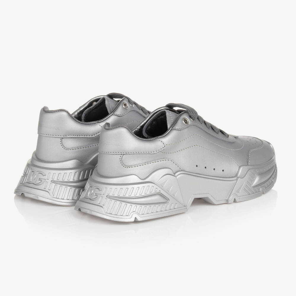 Silver on sale girls sneakers