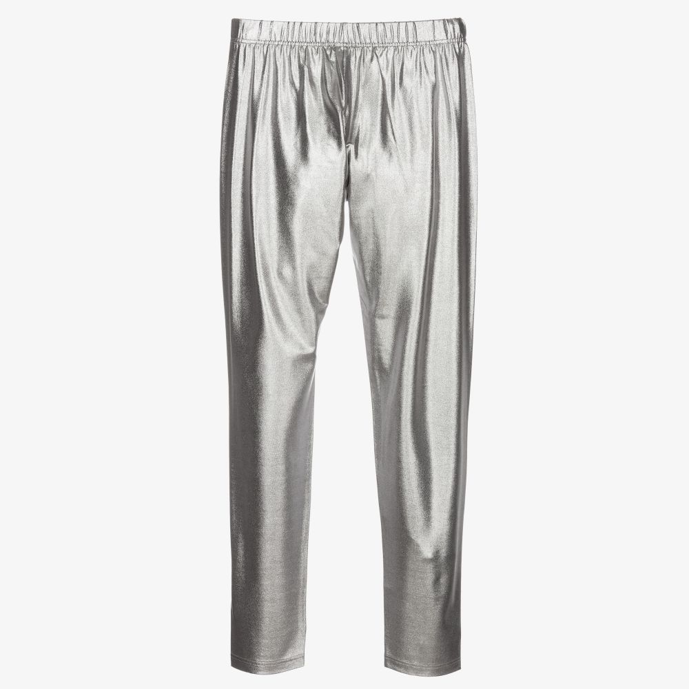 Dolce & Gabbana-Teen Girls Silver Leggings | Childrensalon Outlet