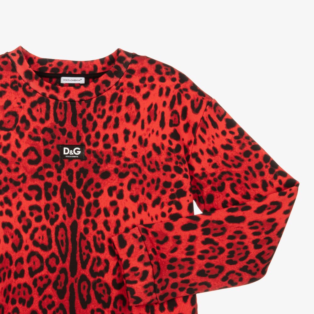 Dolce and gabbana red sweatshirt hot sale