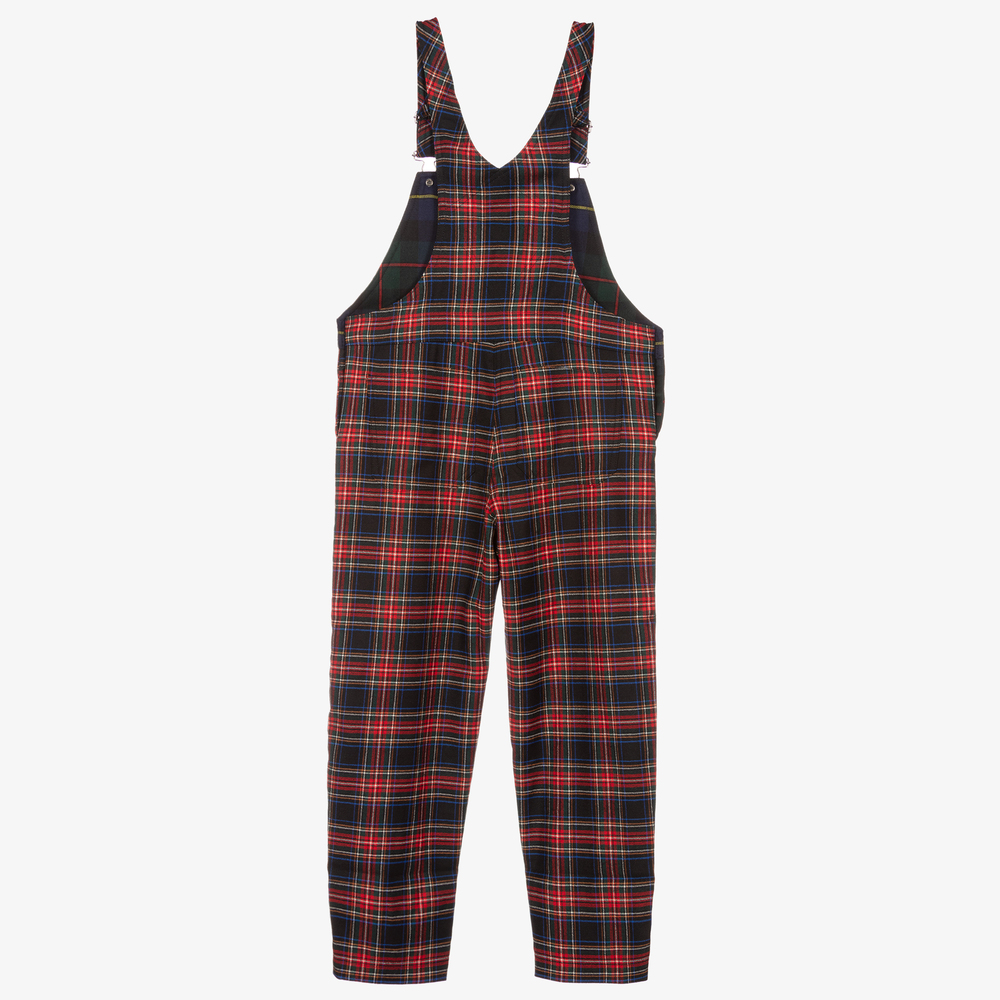 Dolce & Gabbana-دانغريز تينز بناتي صوف تارتان لون أحمر وأخضر | Childrensalon Outlet