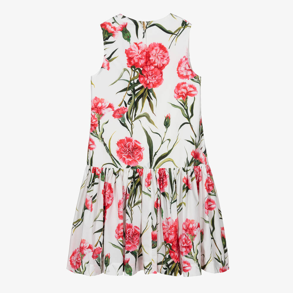 Dolce & Gabbana-Белое платье с гвоздиками | Childrensalon Outlet