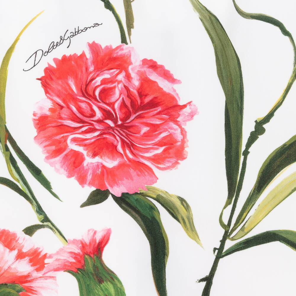 Dolce & Gabbana-Белый купальник с гвоздиками | Childrensalon Outlet