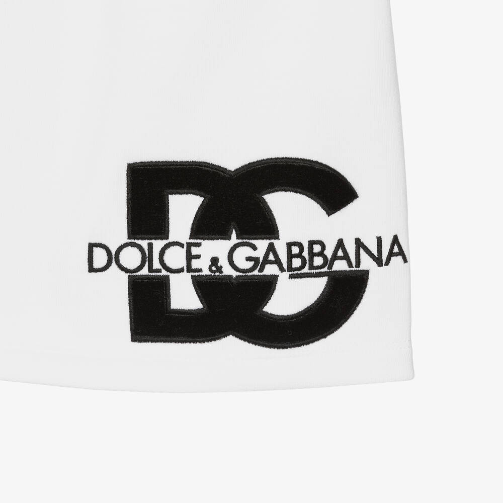Dolce & Gabbana-Белая юбка из хлопкового джерси для девочек-подростков | Childrensalon Outlet