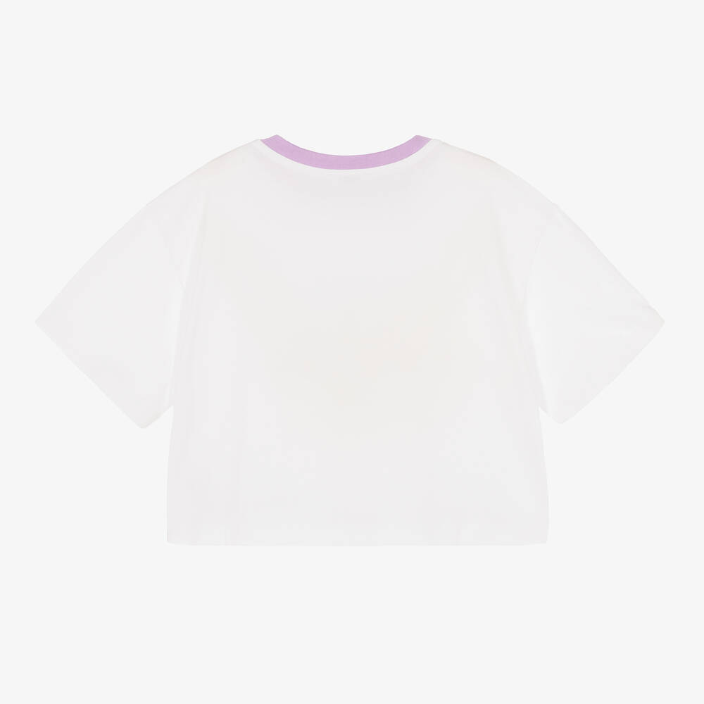 Dolce & Gabbana-Белая футболка с принтом Farmer для девочек-подростков | Childrensalon Outlet