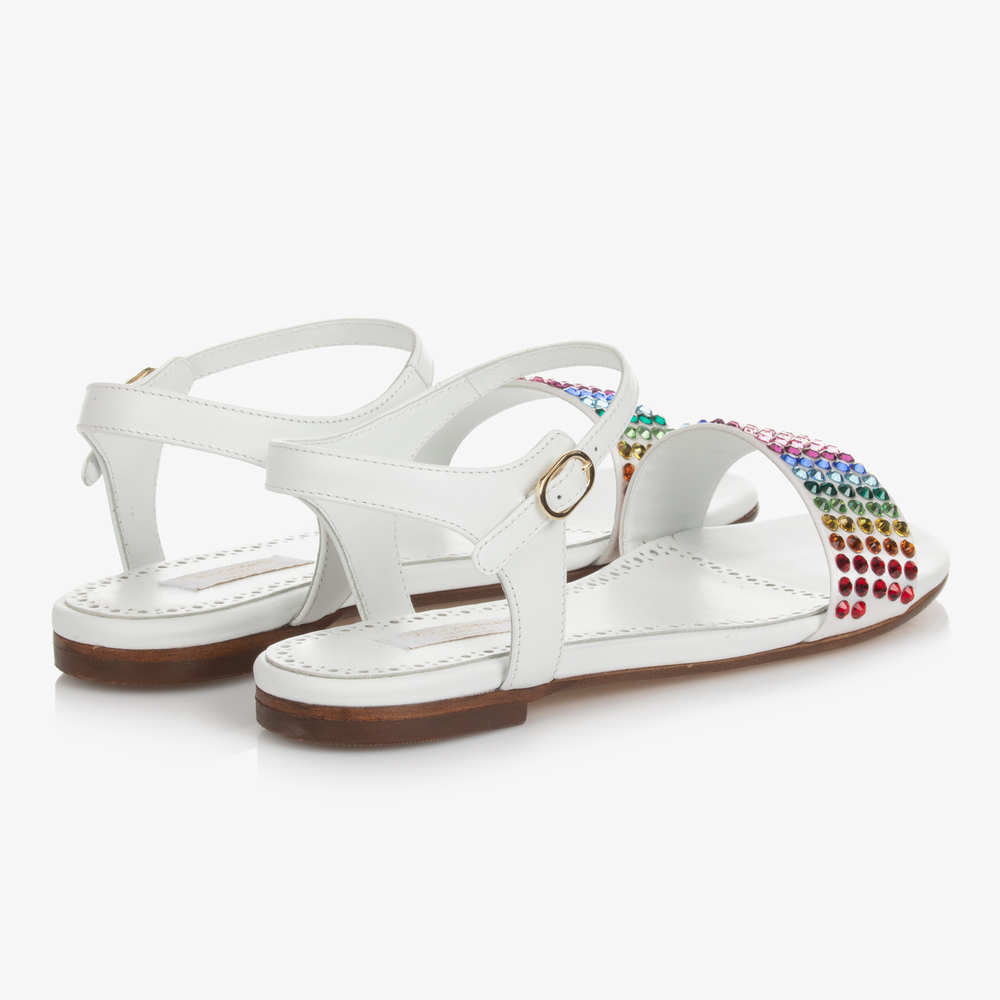 Dolce & Gabbana-Teen Girls White Sandals | Childrensalon Outlet