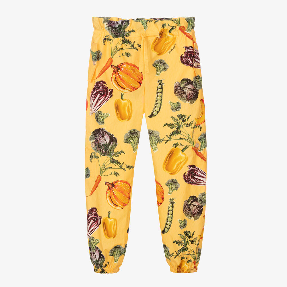 Dolce & Gabbana - Teen Girls Yellow Farmer Girl Cargo Trousers | Childrensalon