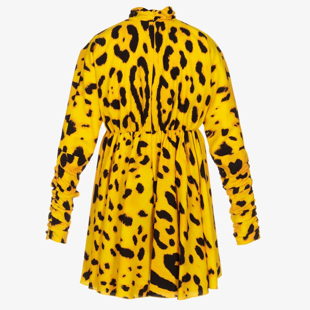 Dolce & Gabbana-Teen Girls Yellow Silk Dress | Childrensalon Outlet