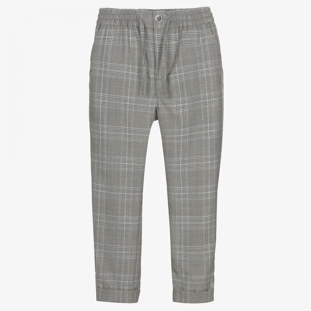 Dolce & Gabbana - Teen Grey Checked Trousers | Childrensalon