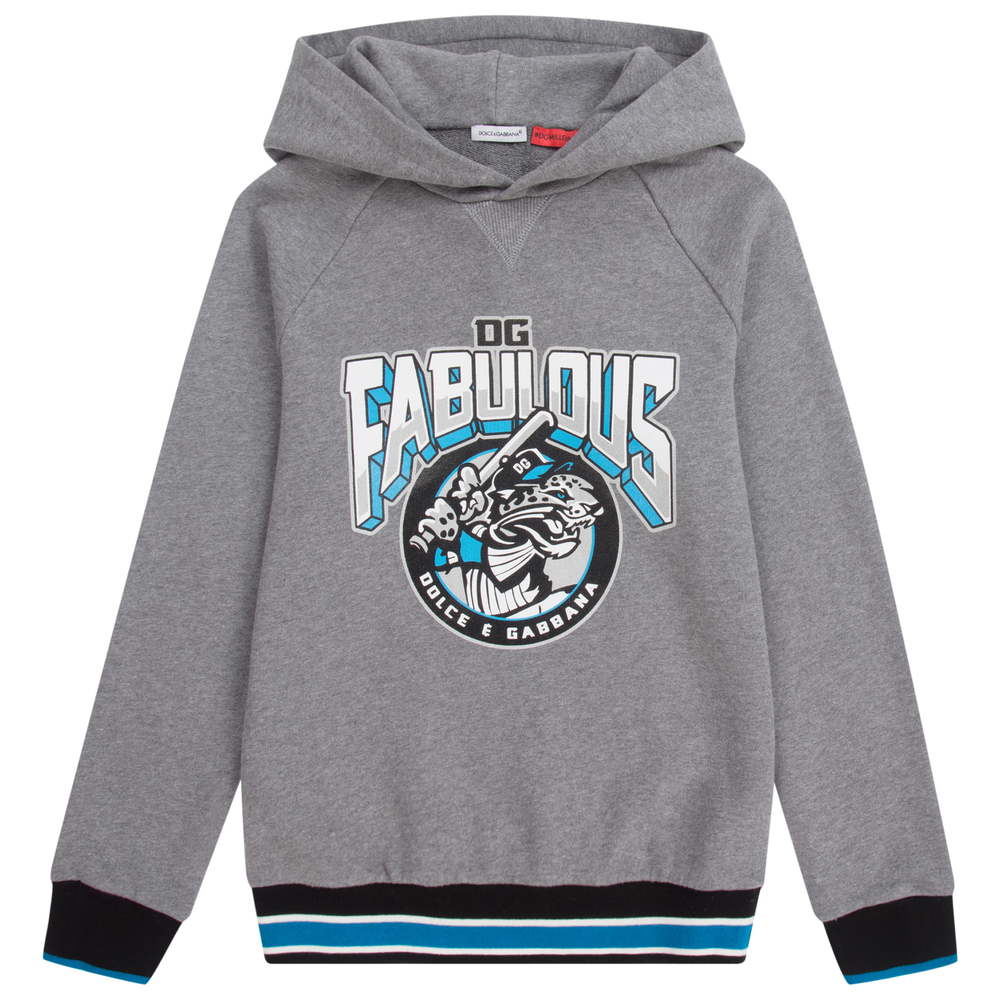 Dolce & Gabbana - Teen Grey Logo Hoodie | Childrensalon