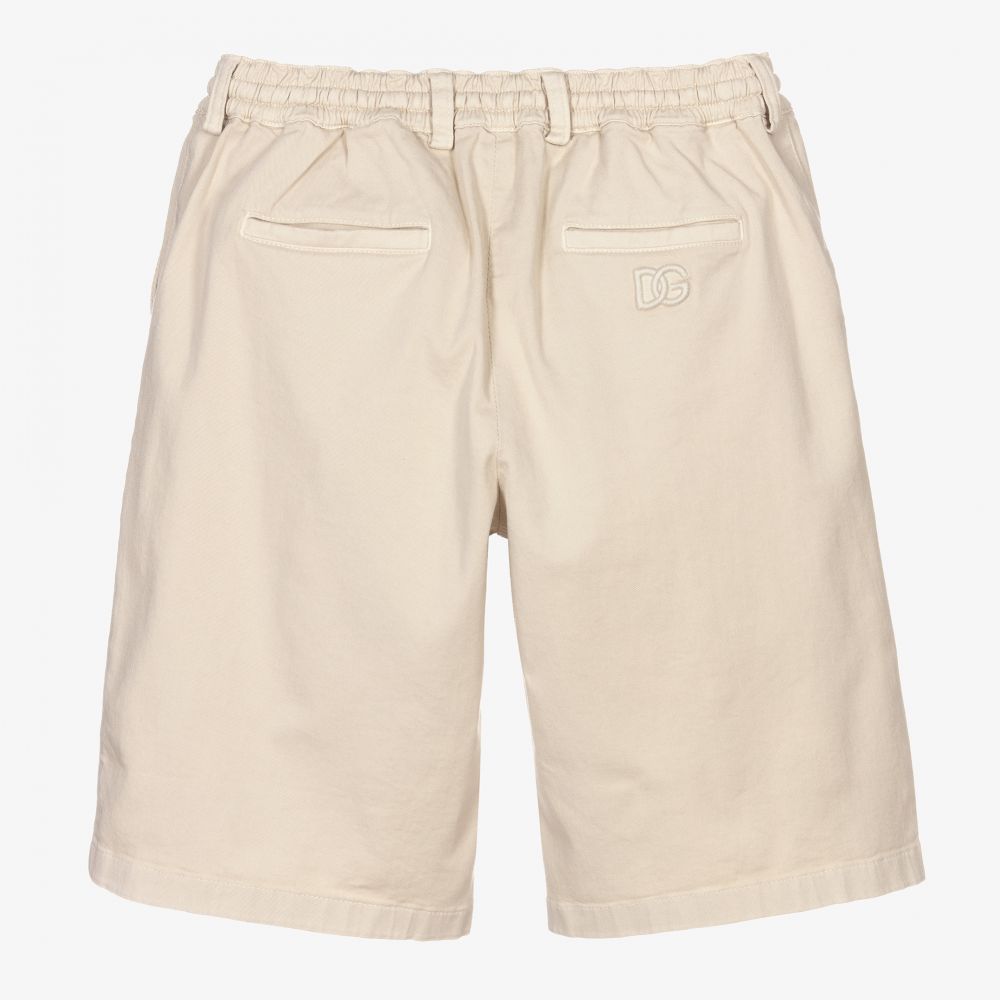 Dolce & Gabbana-Кремовые хлопковые шорты для подростков | Childrensalon Outlet
