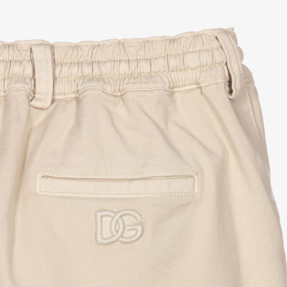 Dolce & Gabbana-Кремовые хлопковые шорты для подростков | Childrensalon Outlet