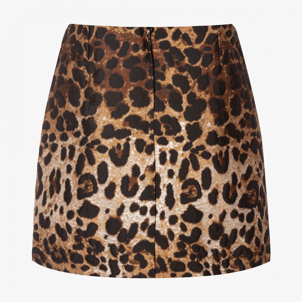 Leopard online jacquard skirt