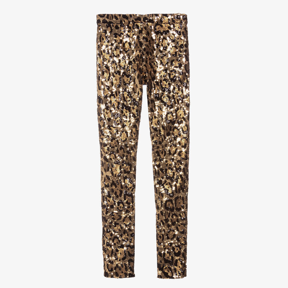 Dolce & Gabbana - Teen Leoparden-Leggings mit Pailletten | Childrensalon