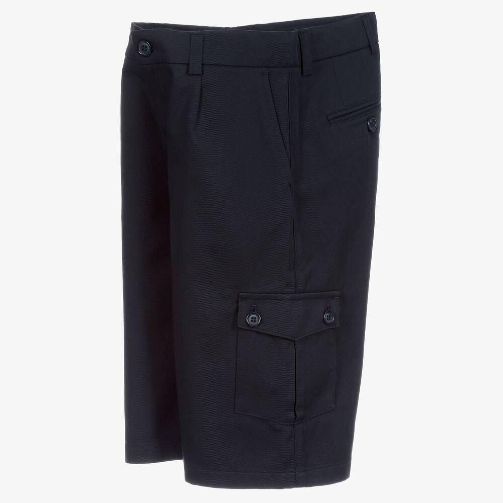 Dolce & Gabbana-Teen Navy Blue Cargo Shorts | Childrensalon Outlet