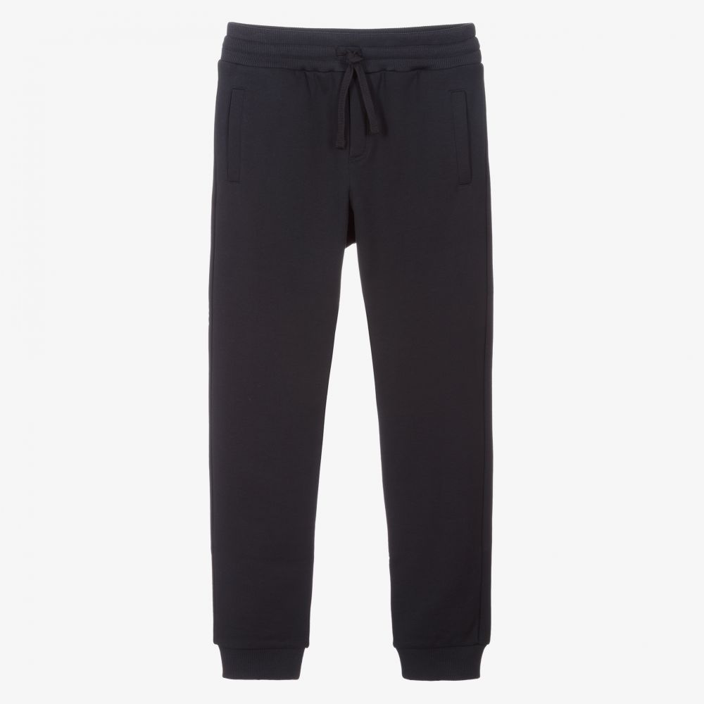 Dolce & Gabbana-Teen Navy Blue Logo Joggers | Childrensalon Outlet