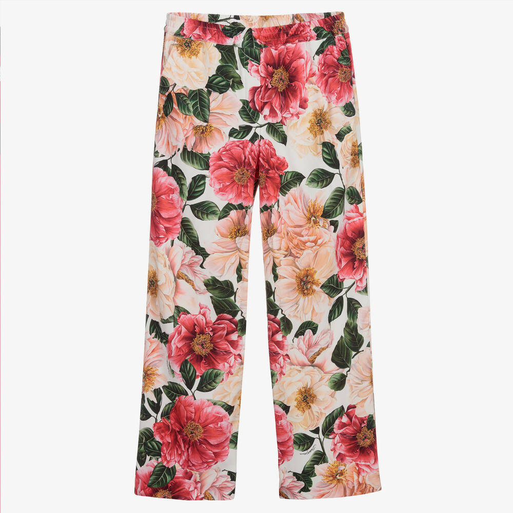 Dolce & Gabbana - Teen Pink Camellia Trousers | Childrensalon