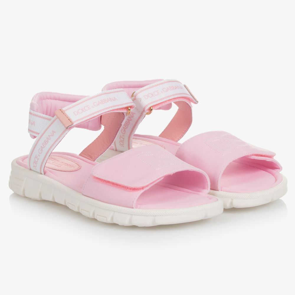 Dolce & Gabbana - Teen Pink DG Logo Sandals | Childrensalon