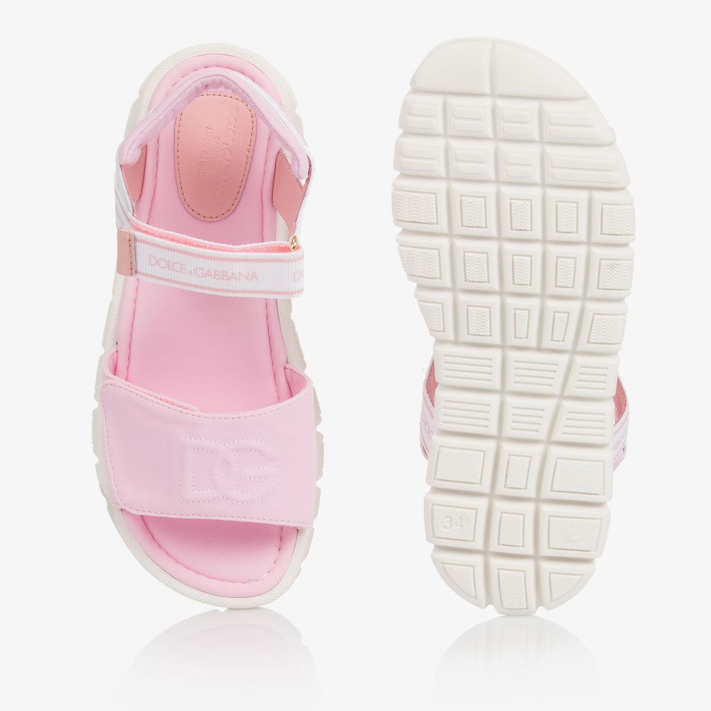 Dolce & Gabbana-Розовые сандалии DG для подростков | Childrensalon Outlet