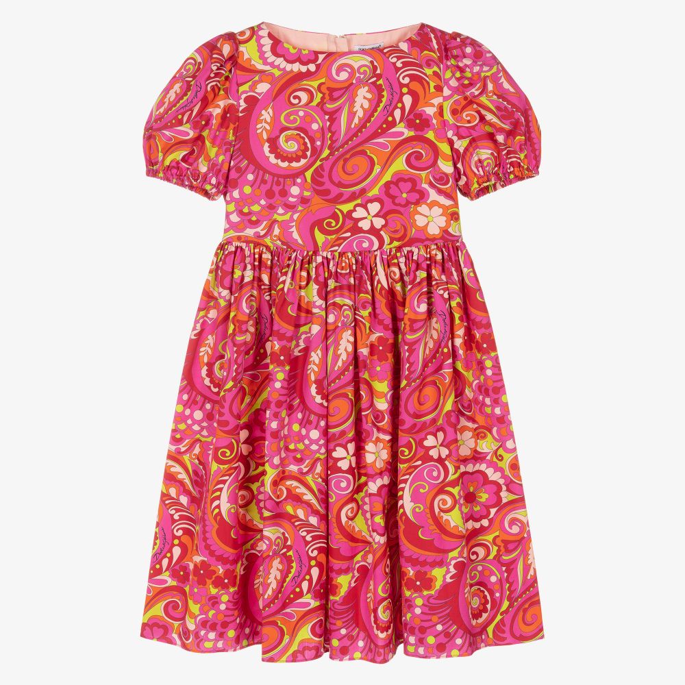 Dolce & Gabbana - Teen Pink Floral Paisley Dress | Childrensalon