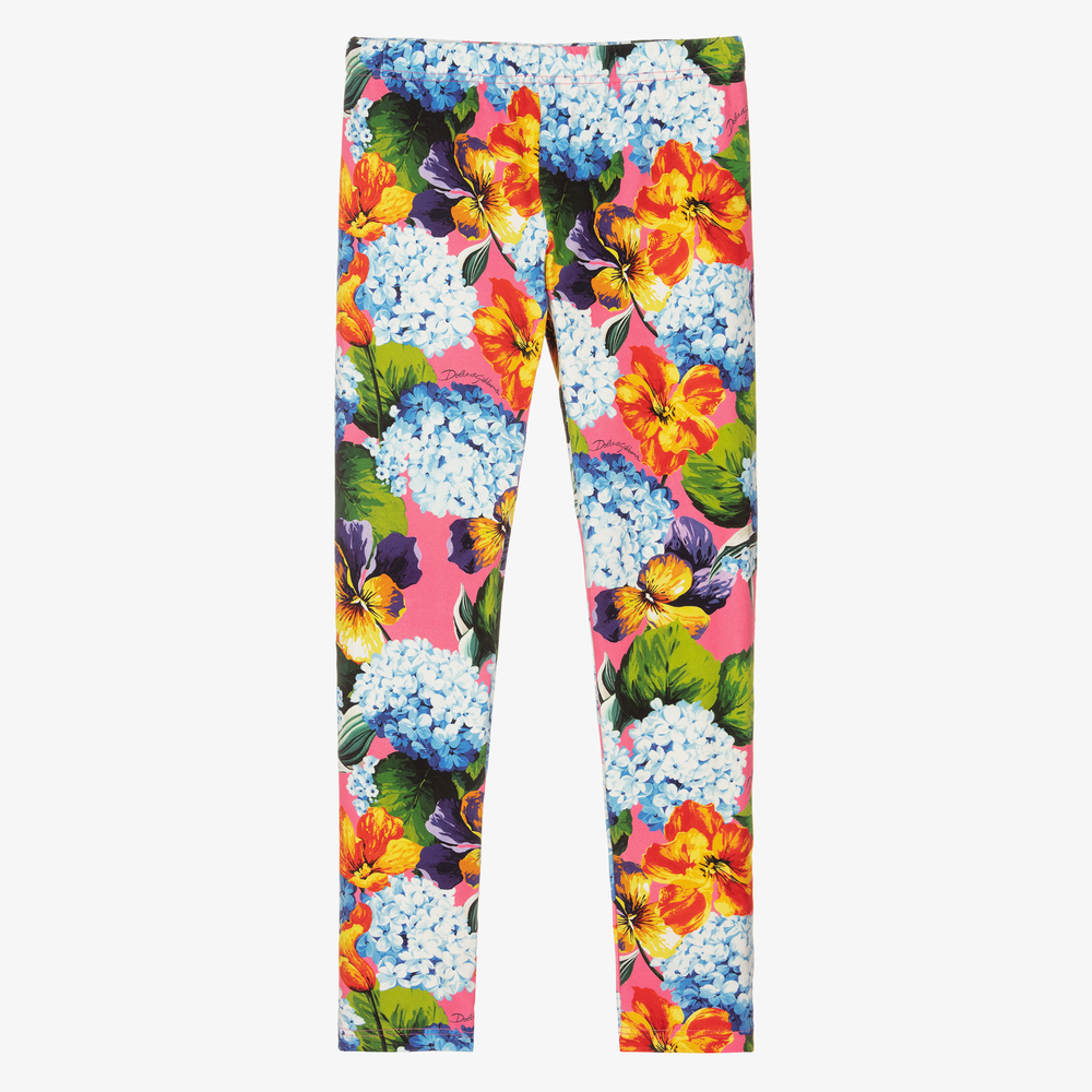 Dolce & Gabbana - Legging rose Hortensias Ado | Childrensalon