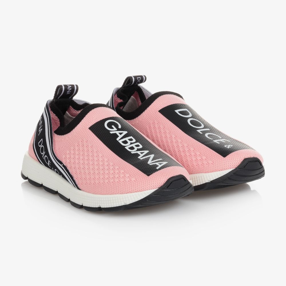 Dolce and gabbana pink trainers best sale