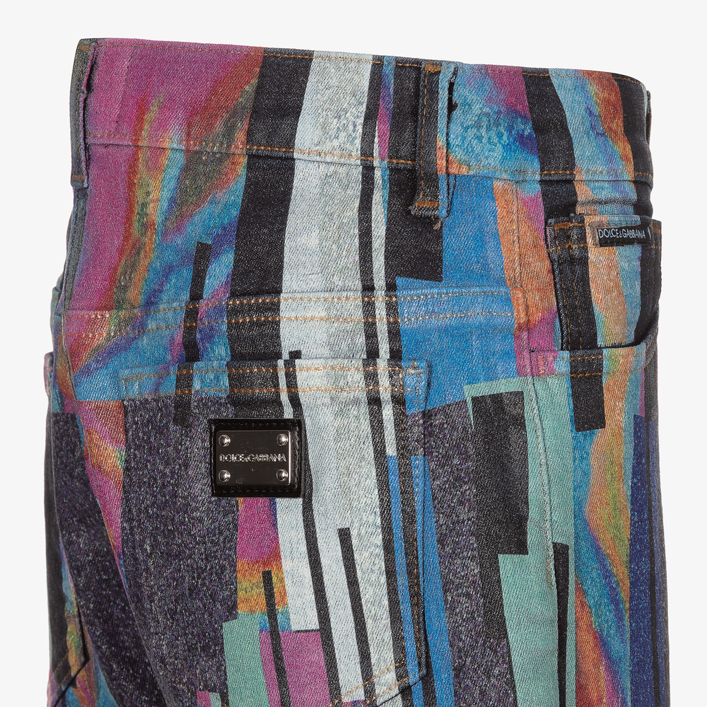 Dolce & Gabbana-Teen Pink Striped Denim Jeans | Childrensalon Outlet