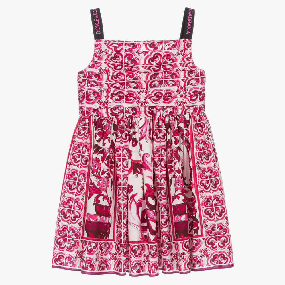 Dolce & Gabbana - Teen Kleid mit Print Pink/Weiß | Childrensalon