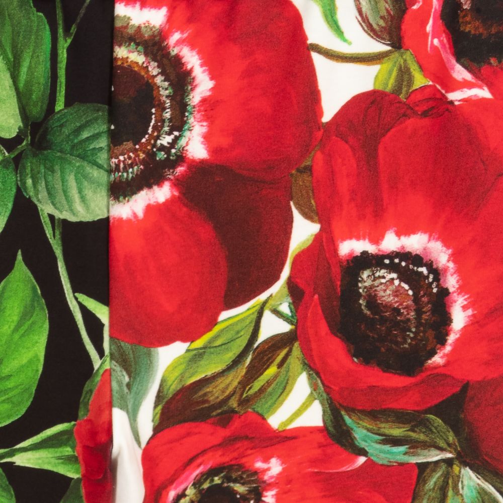 Dolce & Gabbana-Красно-черные легинсы для подростков | Childrensalon Outlet