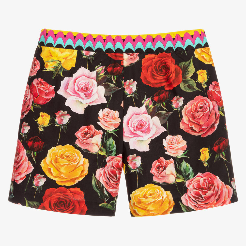Dolce & Gabbana-شورت تينز بناتي قطن لون أحمر و أبيض | Childrensalon Outlet