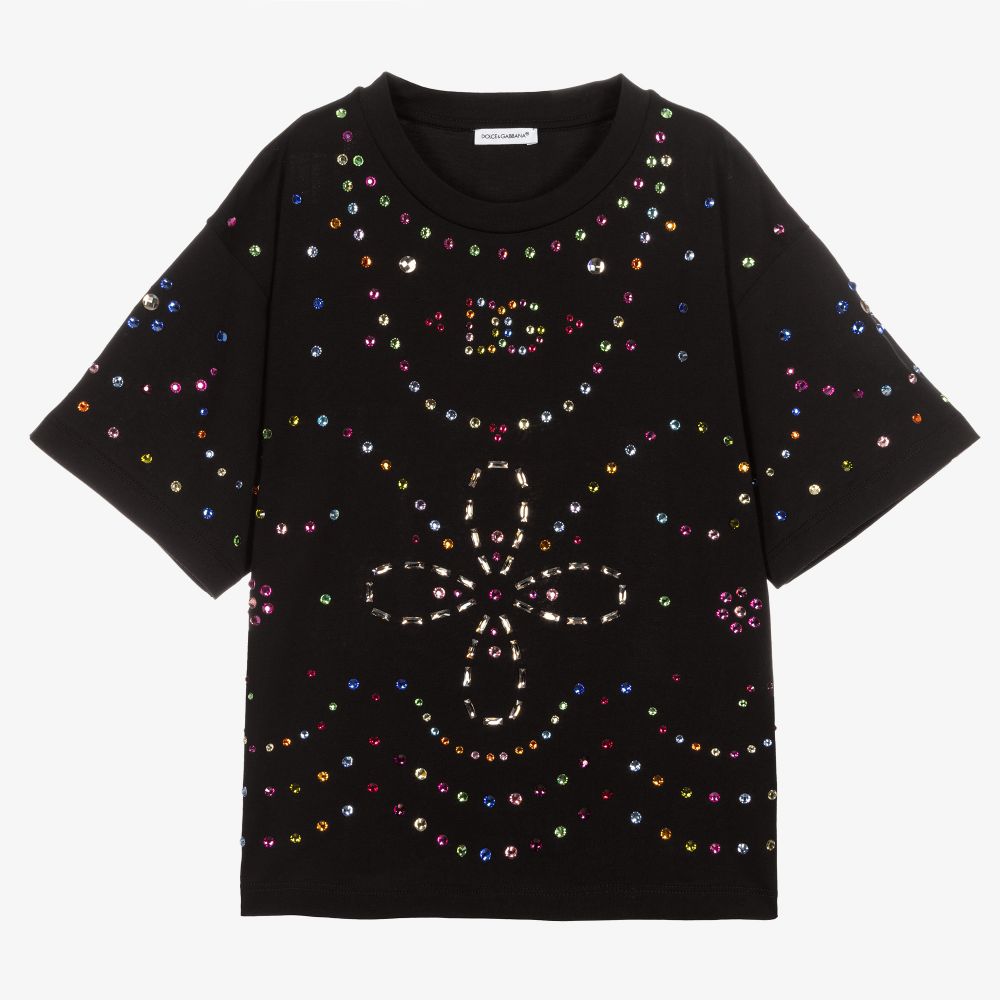 Dolce & Gabbana - Teen Rhinestone DG T-Shirt | Childrensalon