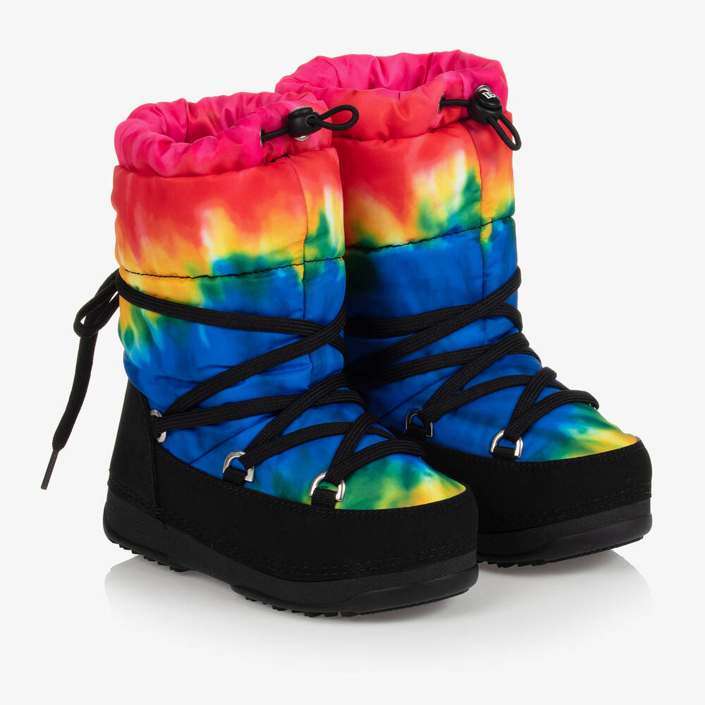 Dolce & Gabbana - Teen Tie Dye Logo Snow Boots | Childrensalon