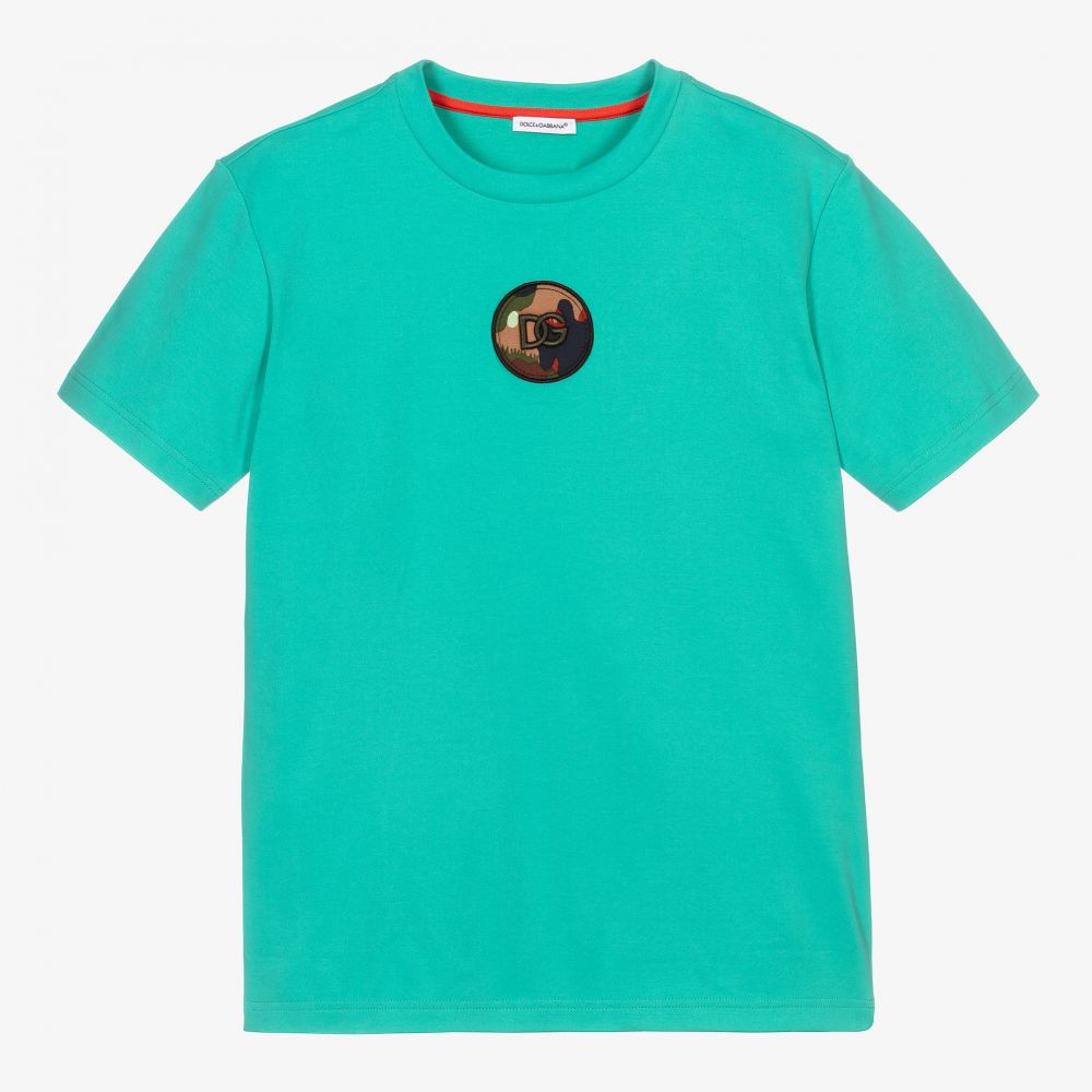 Dolce & Gabbana - Türkisblaues Teen T-Shirt | Childrensalon