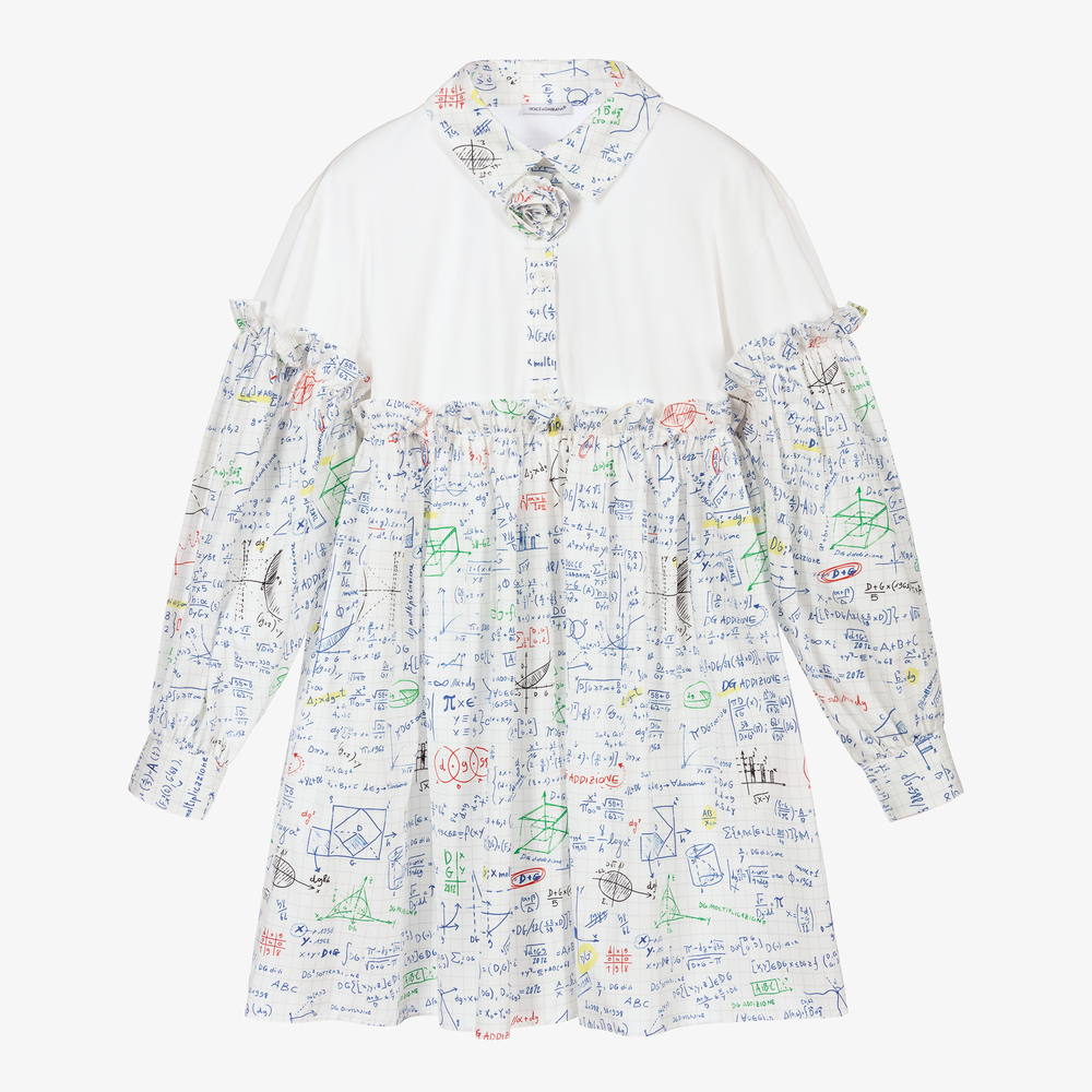 Dolce & Gabbana-Teen White Algebra Dress | Childrensalon Outlet