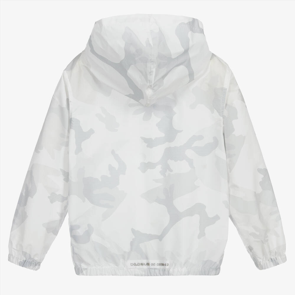 Dolce & Gabbana-Teen White Camo Jacket | Childrensalon Outlet