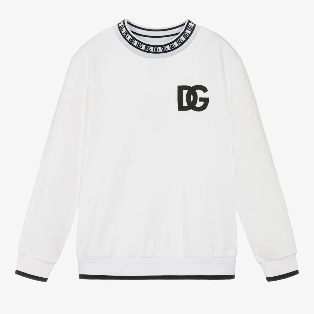 Dolce & Gabbana - Белый свитшот для подростков | Childrensalon