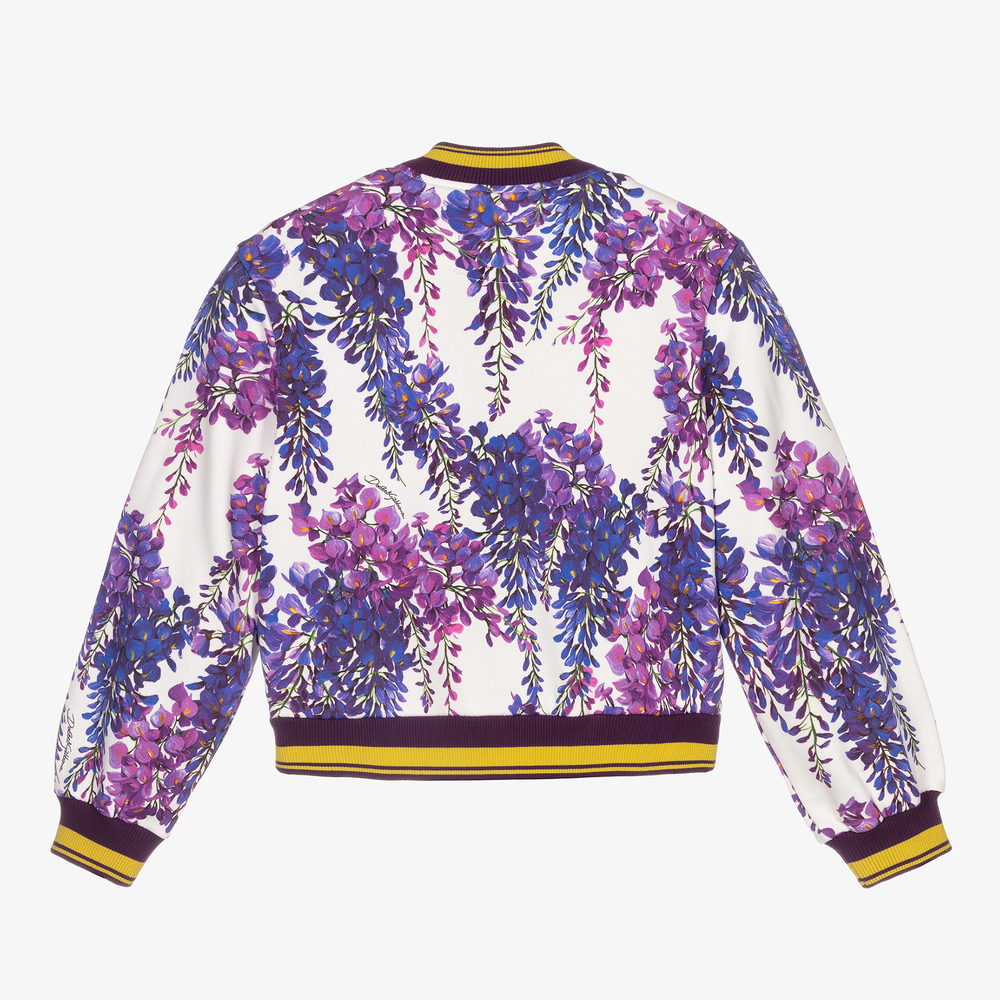 Dolce & Gabbana-Куртка-бомбер с глицинией для подростков | Childrensalon Outlet