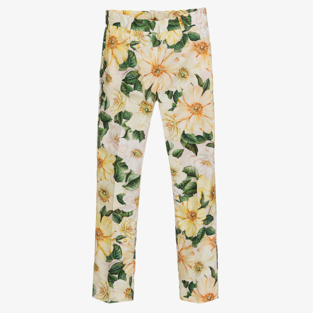 Dolce & Gabbana - Pantalon jaune Camélia Ado  | Childrensalon