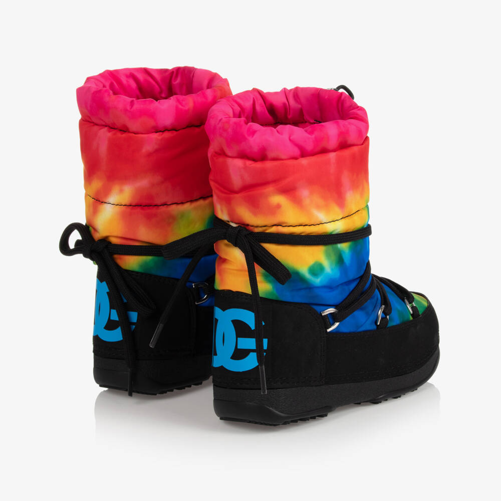 Dolce & Gabbana-Tie Dye Nylon Snow Boots | Childrensalon Outlet