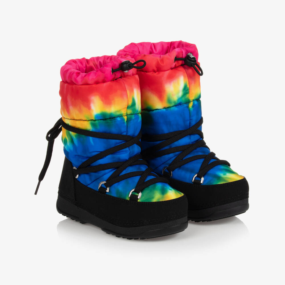 Dolce & Gabbana-Tie Dye Nylon Snow Boots | Childrensalon Outlet