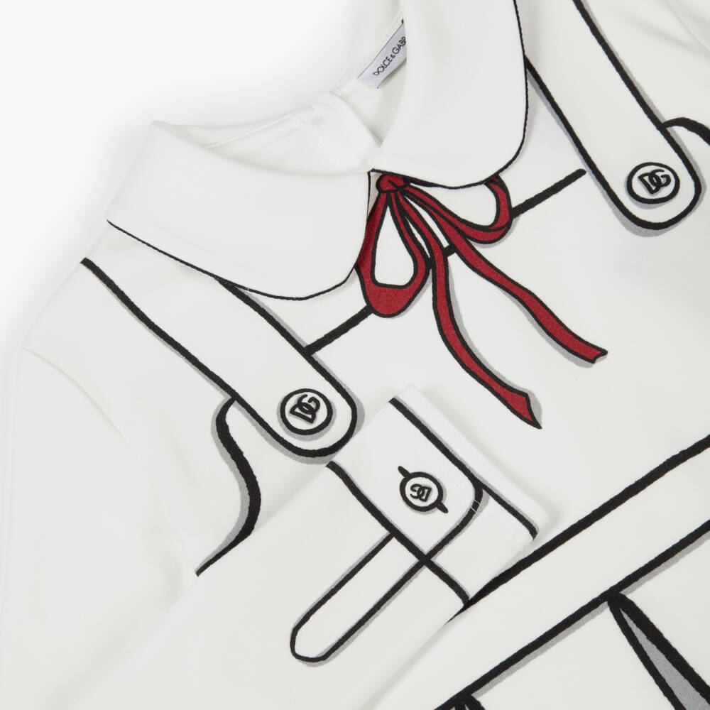 Dolce & Gabbana-White Backpack Ls T-shirt | Childrensalon Outlet