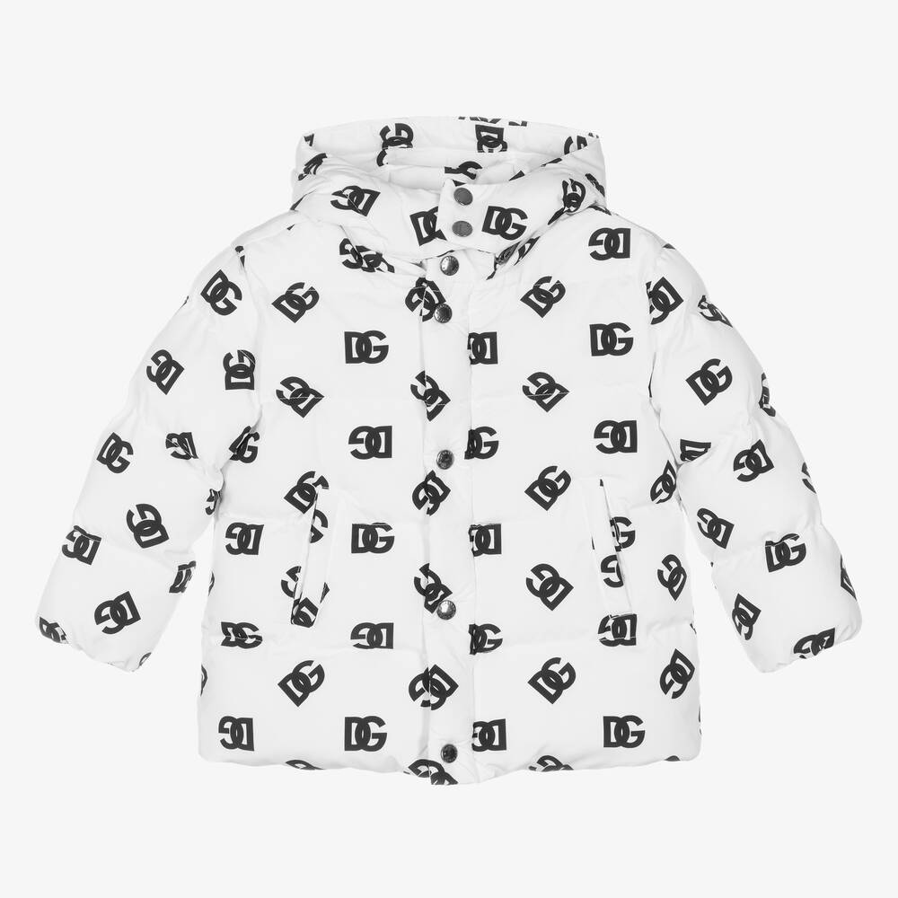 Dolce & Gabbana-White & Black DG Logo Jacket | Childrensalon Outlet