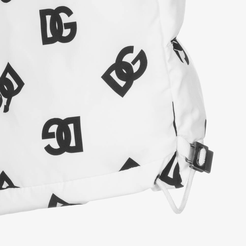 Dolce & Gabbana - White & Black DG Logo Jacket