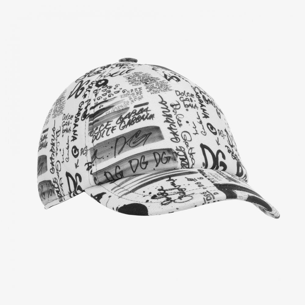 Dolce & Gabbana - White & Black Logo Cap | Childrensalon