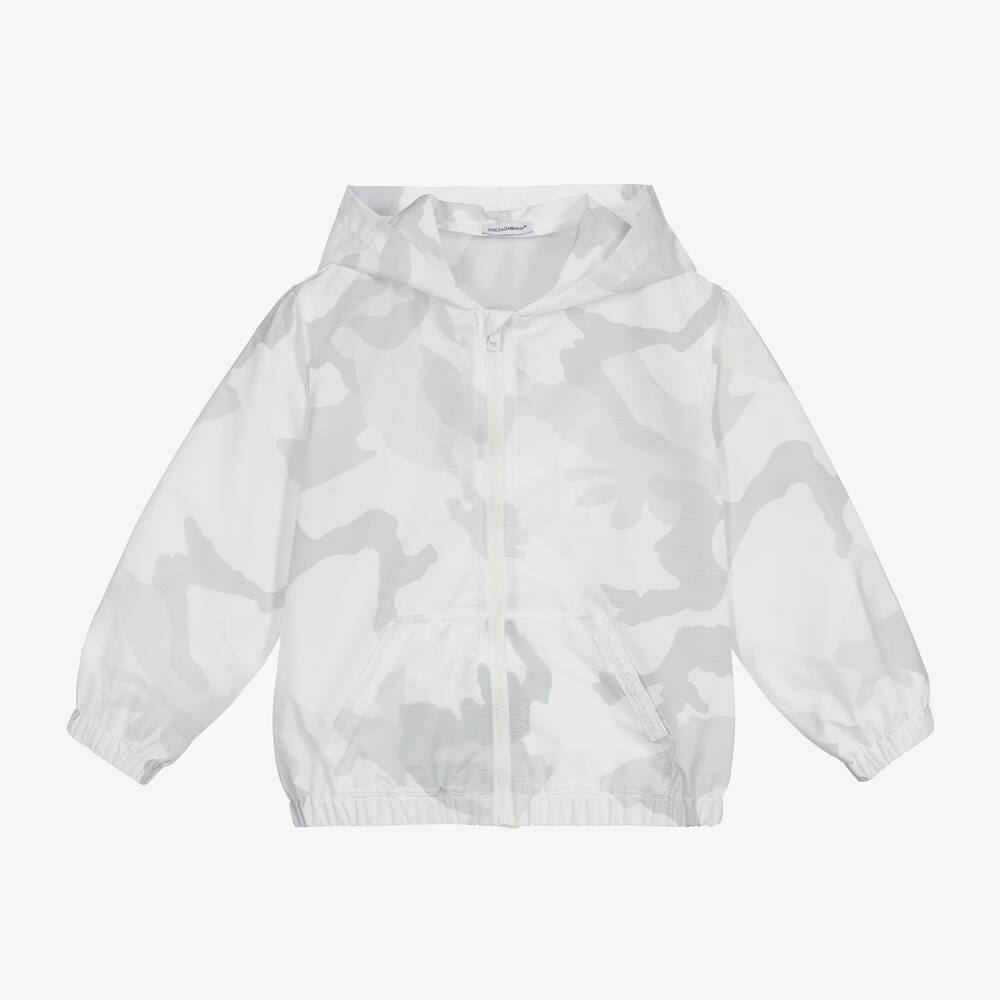 Dolce & Gabbana - Coupe-vent camouflage blanc  | Childrensalon