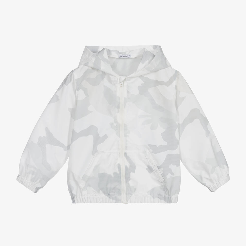 Dolce & Gabbana-White Camo Windbreaker Jacket | Childrensalon Outlet