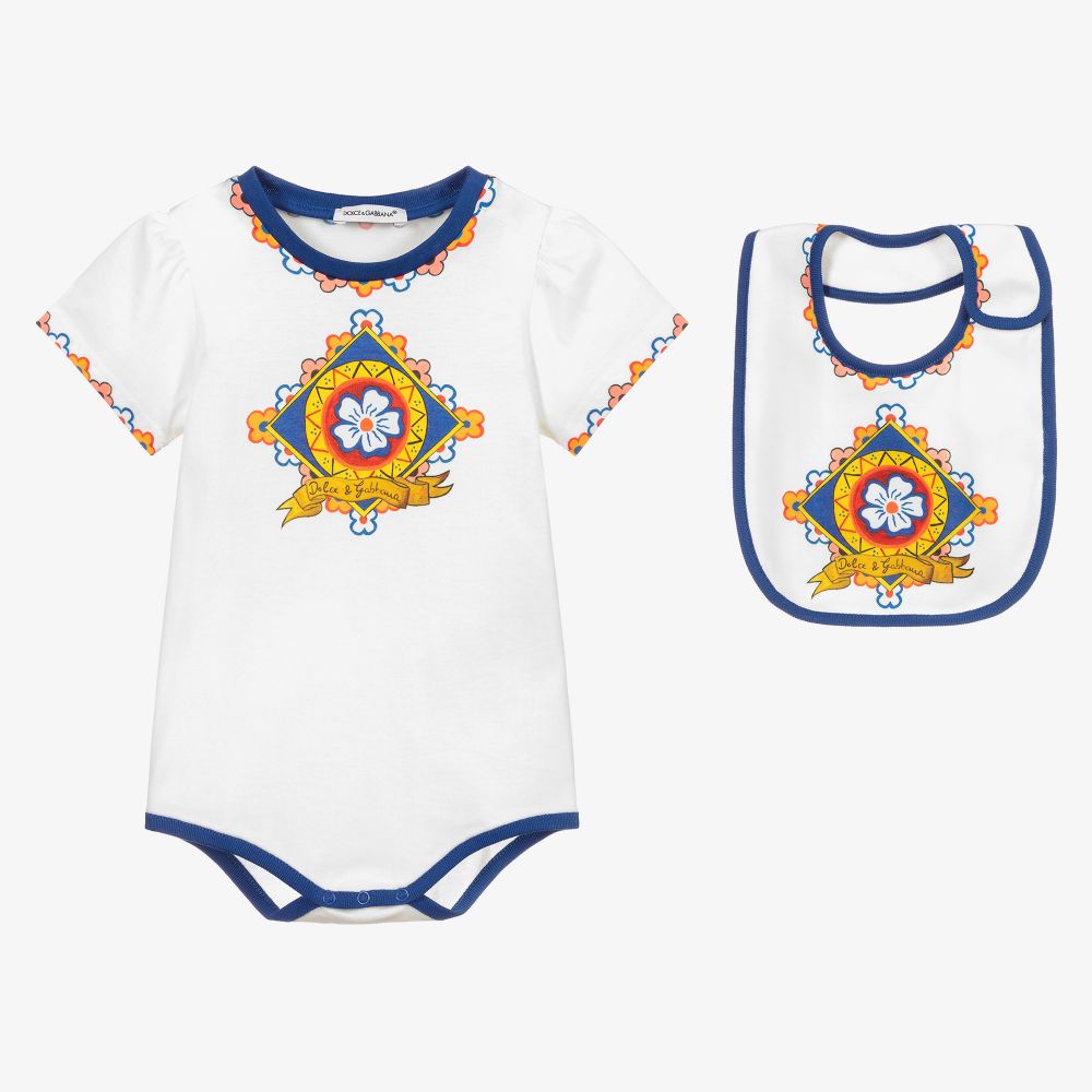 Dolce & Gabbana - Weißes Carretto Body-Set | Childrensalon