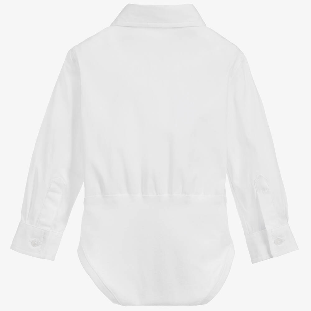 Dolce & Gabbana-White Cotton Baby Bodysuit | Childrensalon Outlet