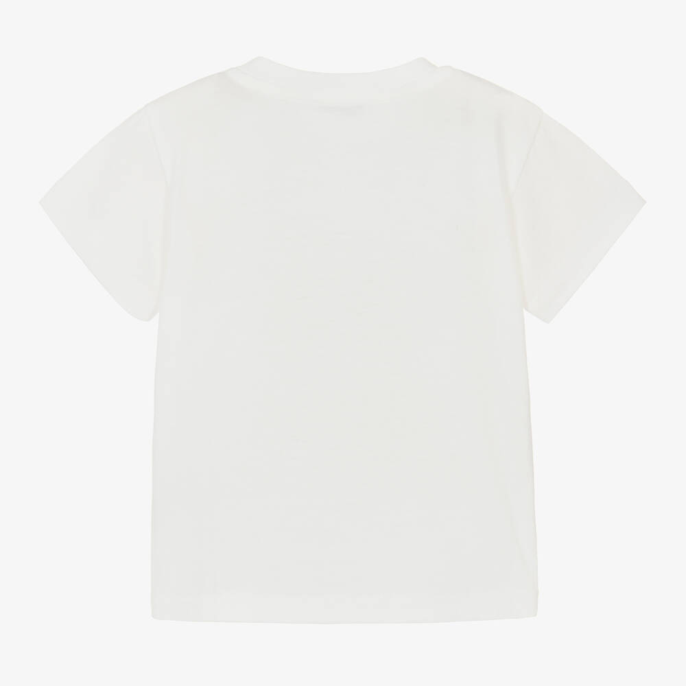 Dolce & Gabbana-White Cotton Baby Leopard T-Shirt | Childrensalon Outlet