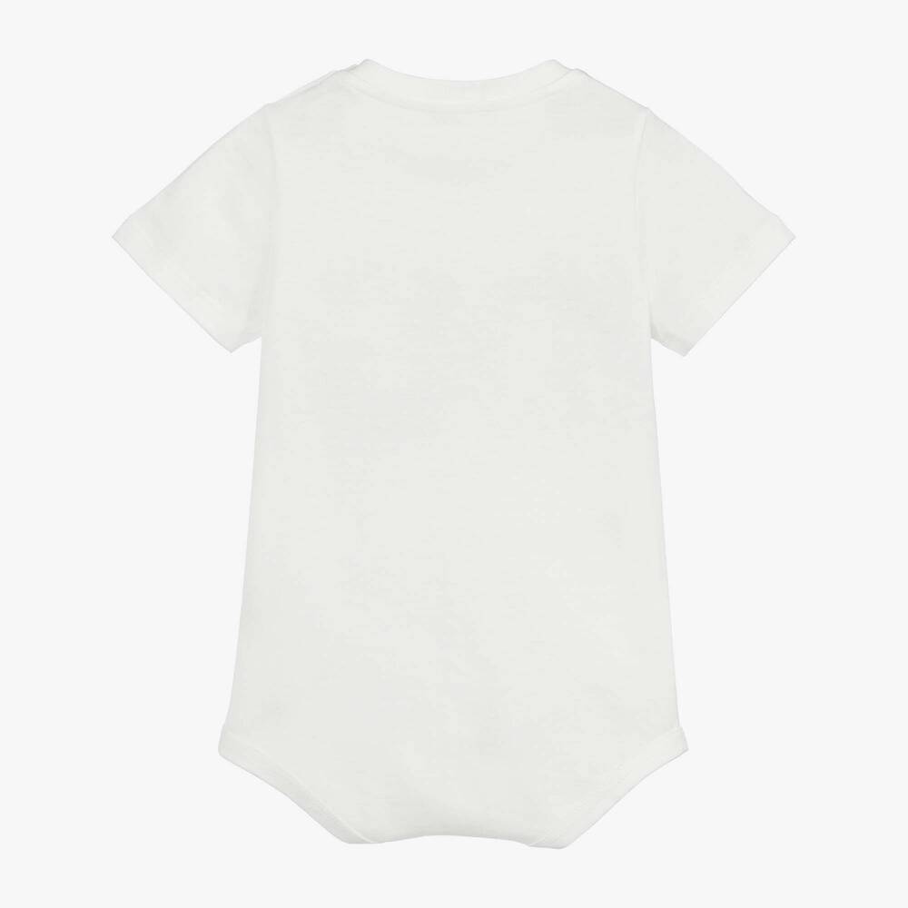 Dolce & Gabbana-تبّان قطن لون أبيض بطبعة ورود للمولودات | Childrensalon Outlet