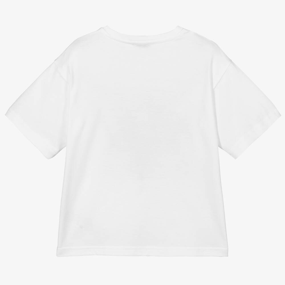 Dolce & Gabbana-Белая хлопковая футболка | Childrensalon Outlet